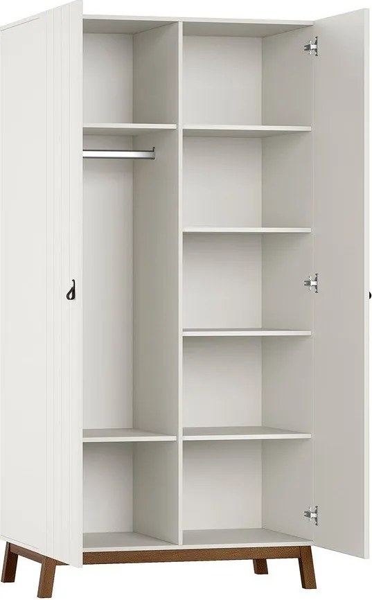 Bézs gyerek ruhásszekrény 99x196x58 cm Sezane – Vipack