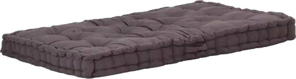 vidaXL antracitszürke pamut raklappadló-párna 120 x 80 x 10 cm