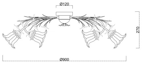Brilagi - Felületre szerelhető csillár FLORA 6xE14/60W/230V