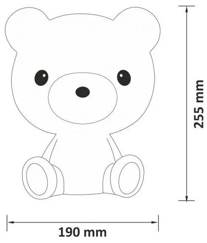 LED Szabályozható gyerek éjjeli lámpa 2,5W/230V fehér medve