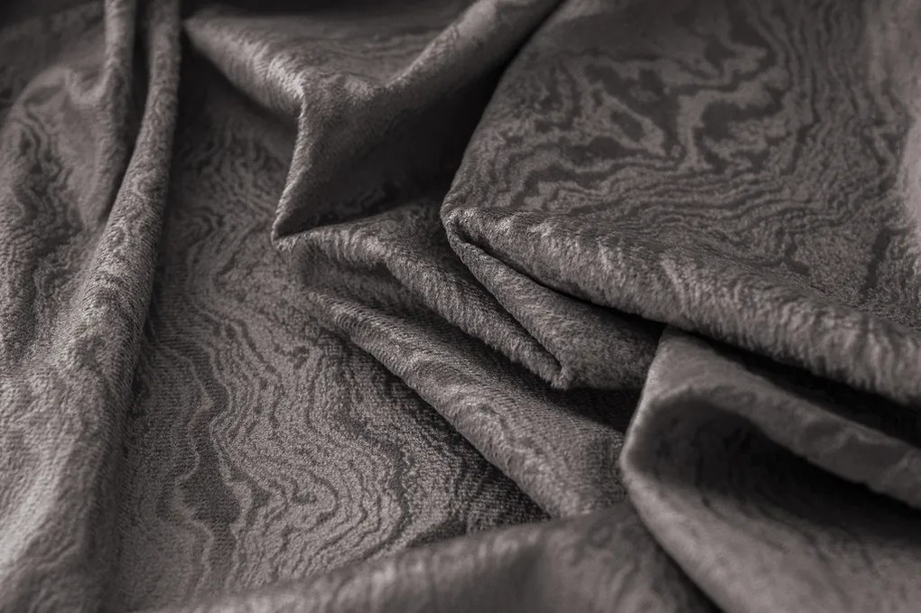 Sötétítő függöny DUNES VELVET 140x250 cm, sötétszürke Felfüggesztés: Hullámos sínszalag