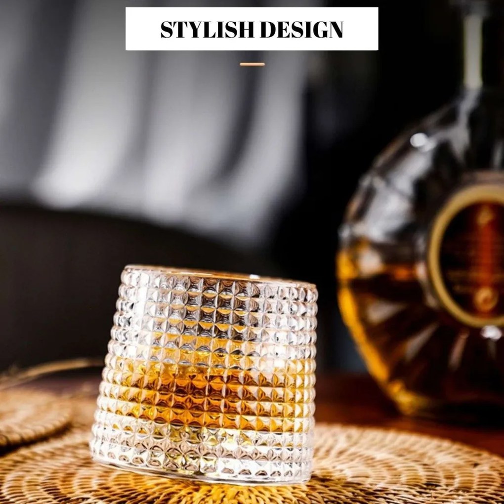 2 részes boroszilikát whisky pohár szett 160 ml