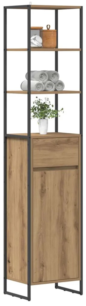 vidaXL Fürdőszoba Székény Művészi tölgy 40 x 30 x 180 cm Faanyag