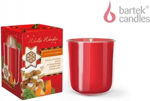 Karácsonyi gyertya üvegben Téli Csoda mézeskalács sütik narancshéjjal