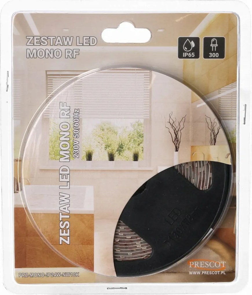 Vízálló szett 5 méteres 4000 K Led szalaggal és 24W 300LED távirányítóval