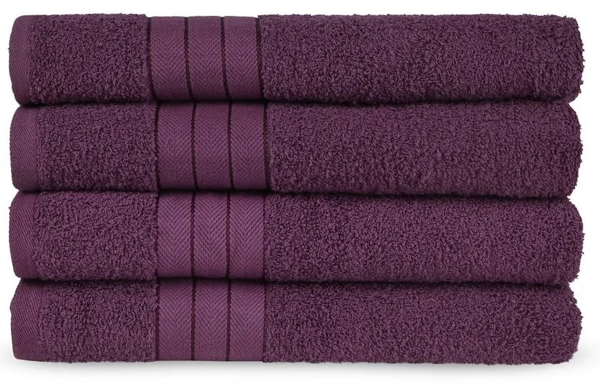 Borvörös frottír pamut törölköző szett 4 db-os 50x100 cm – Good Morning
