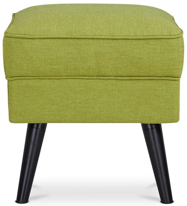 Lábtartó Zsámoly, zöld szövet kárpittal, bükkfa lábakkal