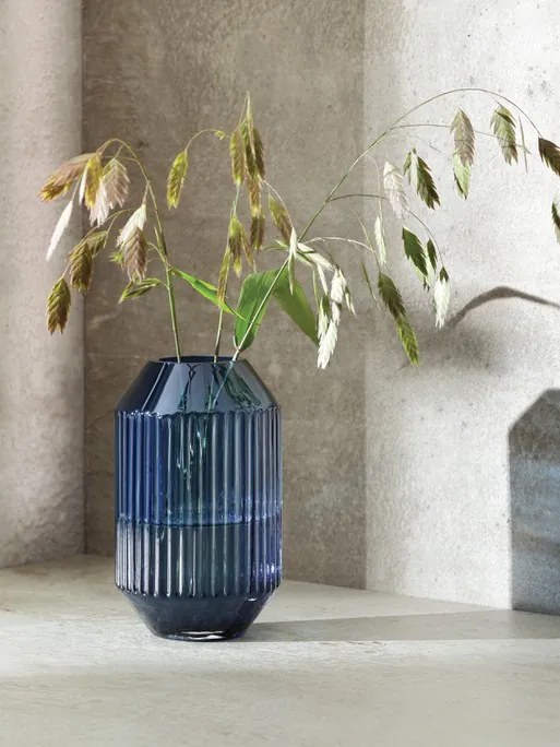 LSA International Rotunda váza, h.15 cm, zafír - LSA nemzetközi