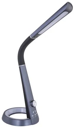 Globo 58376B Asztali lámpa fekete flexibilis szárral. USB csatlakozás, RGB színváltó funkció. MxSzxH:343x183x640, tartozék: 1xLED 8W 230V, 45-460lm, Színhőmérséklet váltás 4000/6500/3000K