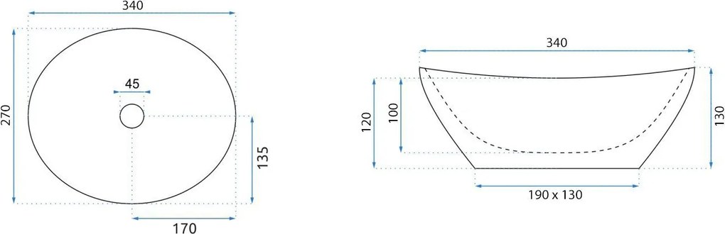 Rea Sofia mini mosdó, 34 x 27 cm, fehér, REA-U0623