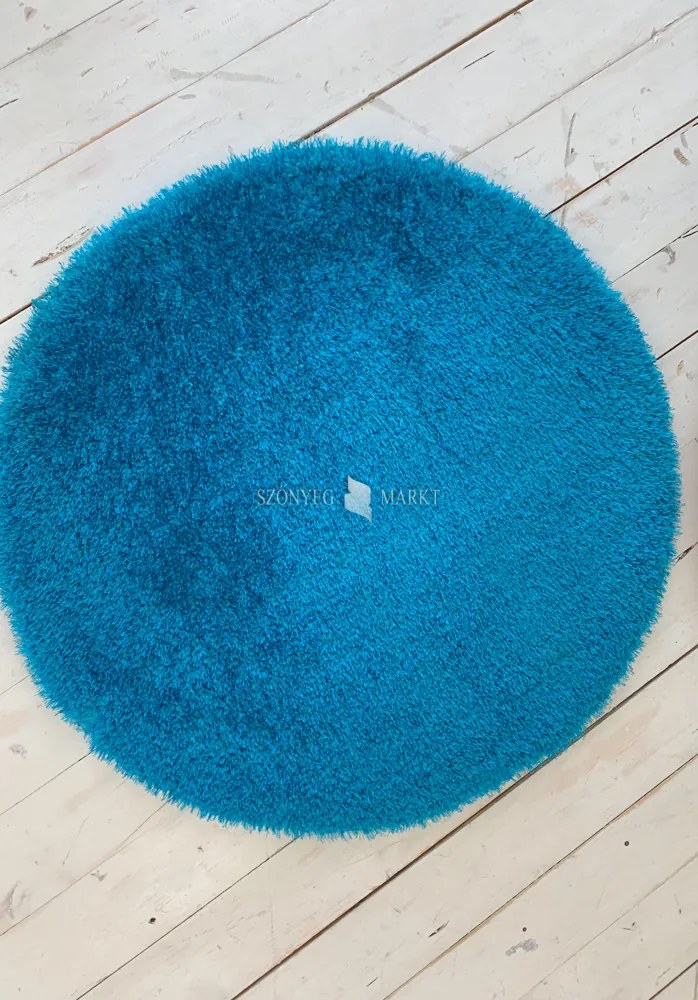 Puffy shaggy kerek szőnyeg Kék (blue) 120x120