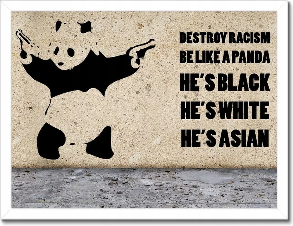 Poszterek keretben 40x30 Banksy Panda