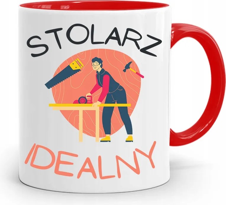 Piros Bögre Asztalosnak Tökéletes Asztalos fényképes nyomtatással