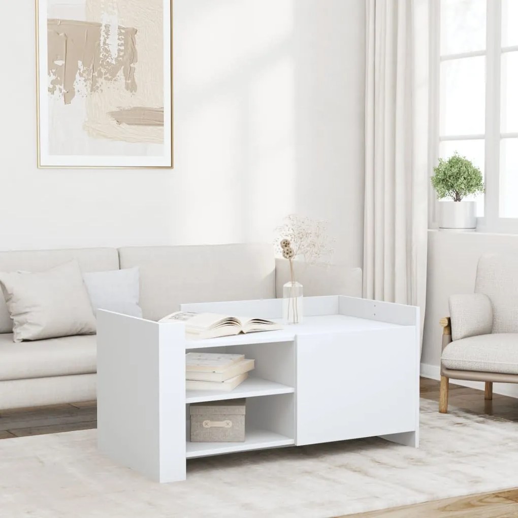 Fekete szerelt fa dohányzóasztal 100 x 50 x 50 cm