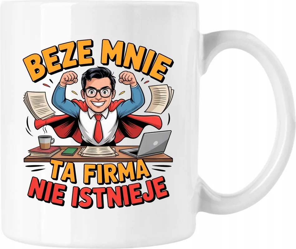 Bögre corporate hero mem tréfa 3 Fehér 330ml