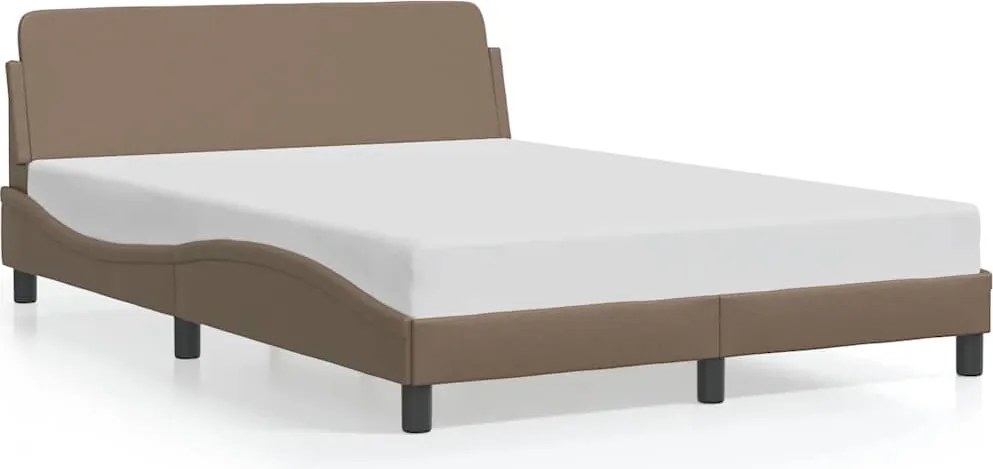vidaXL cappuccino színű műbőr ágykeret Dover 120x200 cm