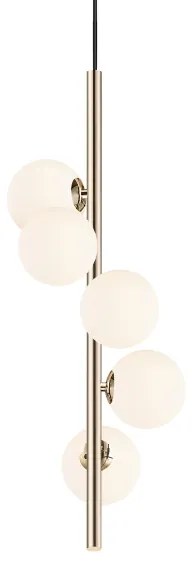 Zuma Line P0574-05E-F7AA - Csillár zsinóron ARCTURUS 5xG9/4W/230V arany