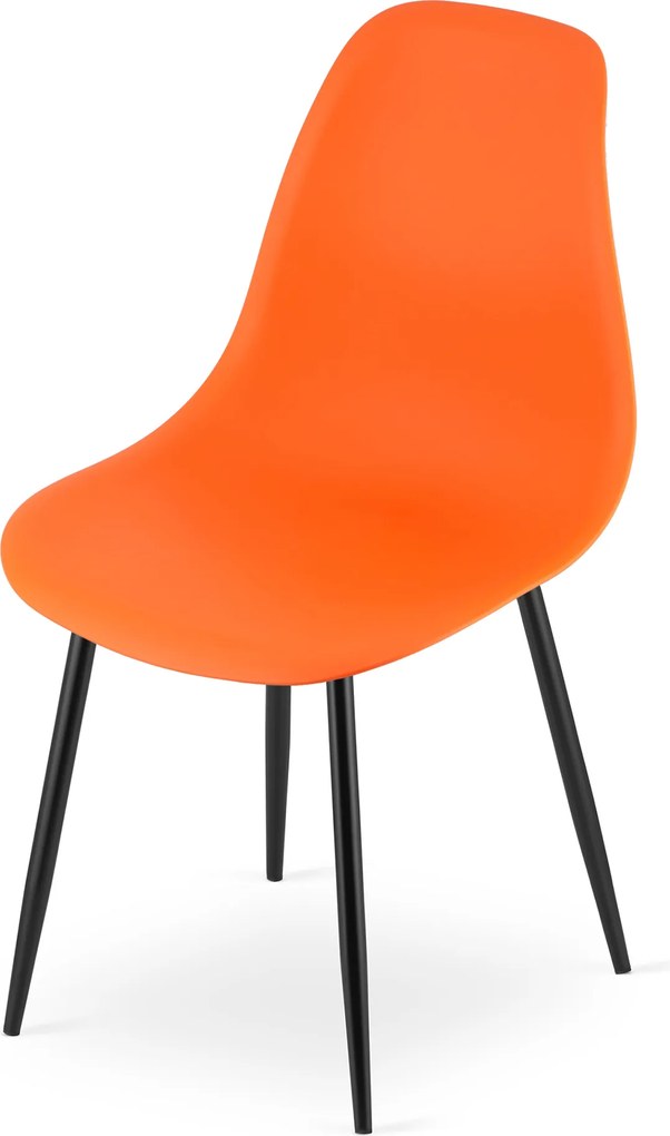 2 db narancssárga szék szett OSAKA fekete lábbal