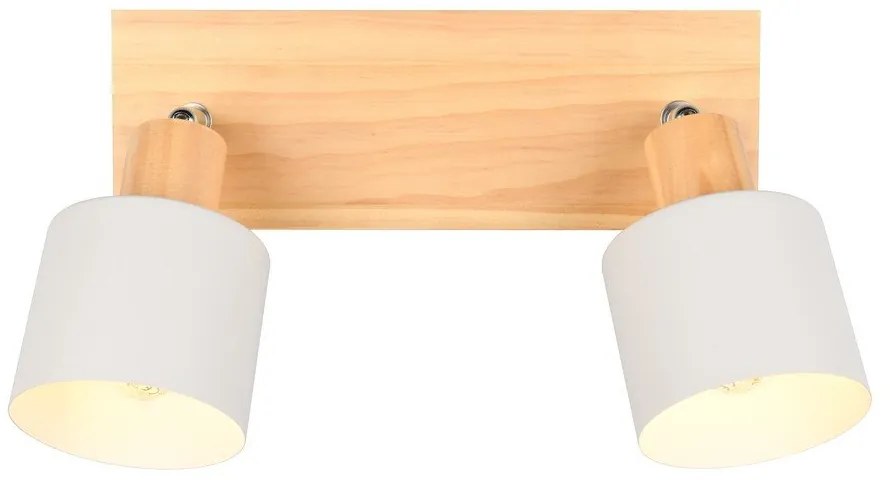 Fehér-natúr színű spotlámpa ø 9 cm Shanti – Trio