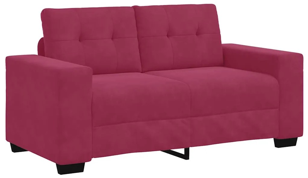 bordó bársony loveseat kanapé 120 cm