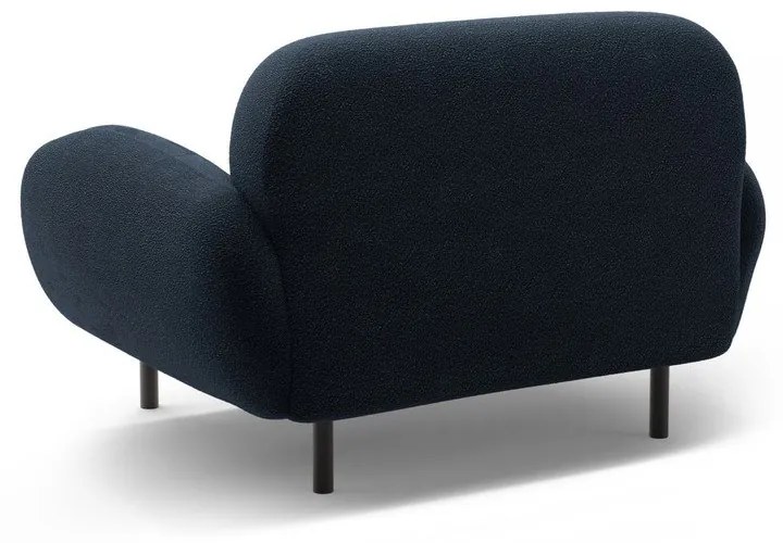 Sötétkék buklé fotel Poppy – Micadoni