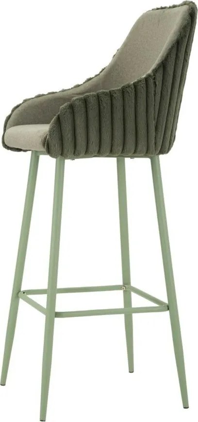 Zöld kárpitozott karfás bárszék szett 2 db-os (ülésmagasság 78 cm) Alaska – Mauro Ferretti