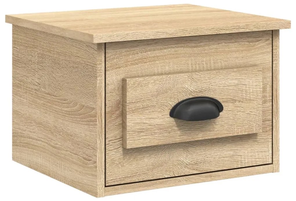 2 db sonoma tölgy falra szerelhető éjjeliszekrény 41,5x36x28 cm