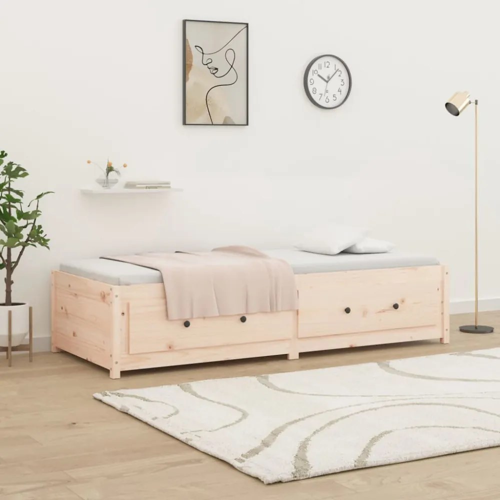 tömör fenyőfa kanapéágy 90 x 190 cm (Single)