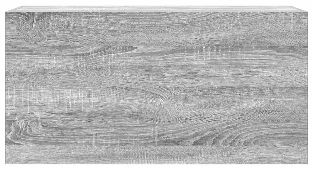 Szürke sonoma szerelt fa fali fürdőszobaszekrény 80x25x40 cm