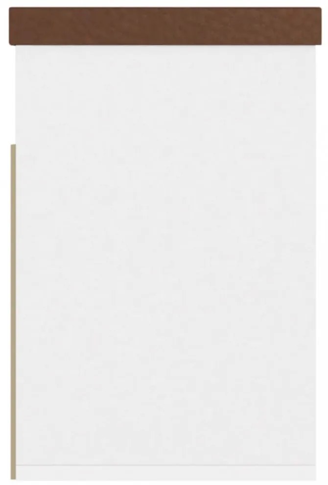 fehér-sonoma szerelt fa cipőtároló pad párnával 80 x 30 x 47 cm
