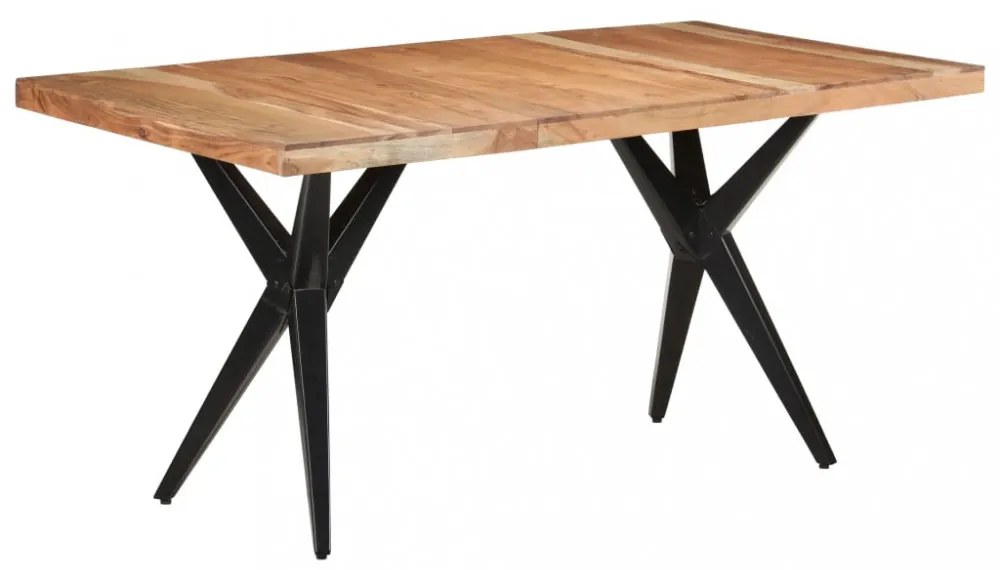 tömör akácfa étkezőasztal 160 x 80 x 76 cm