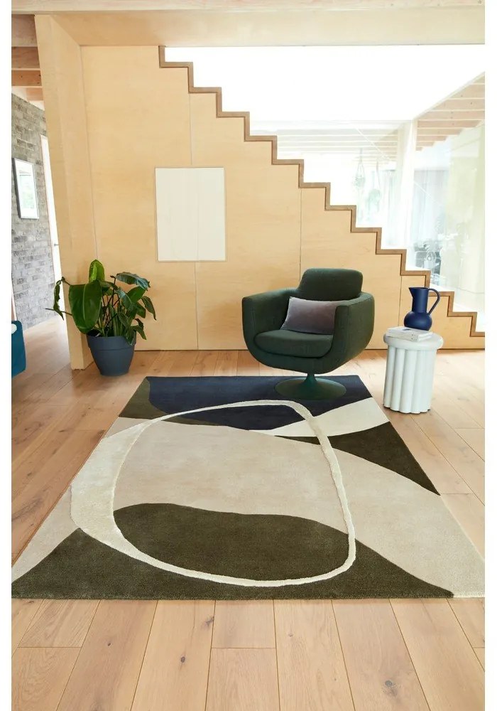 Zöld kézi szövésű gyapjú szőnyeg 160x230 cm Matrix – Asiatic Carpets