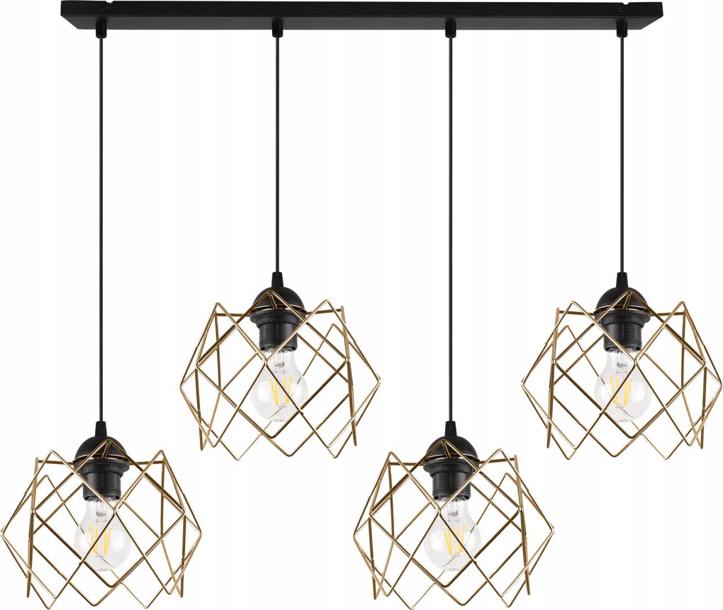 Mennyezeti Lámpa Lógó Csillár Arany Fekete Loft Díszléc Modern Glamour