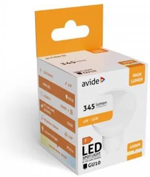 LED izzó, GU10 spot, 4W, 345lm, 4000K, AVIDE (AVLED037)