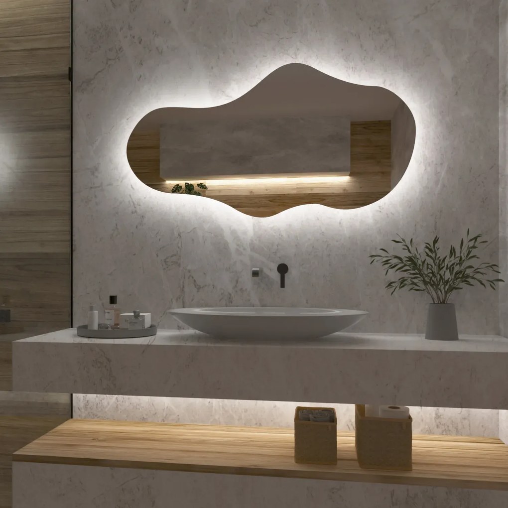 Atipikus tükör LED világítással G2