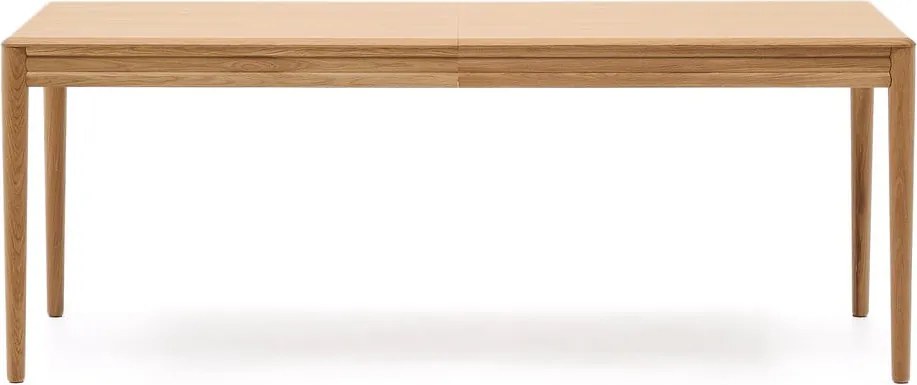 Bővíthető étkezőasztal hosszabbító asztallappal tölgyfa dekorral 90x200 cm Lenon – Kave Home