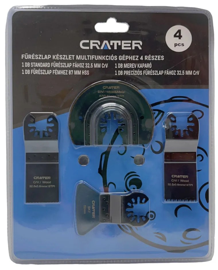 FŰRÉSZLAP KLT. MULTIFUNKCIÓS GÉPHEZ 4R. CRATER BLISZTERES
