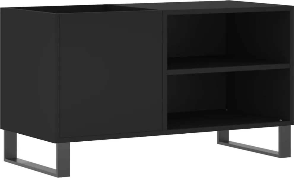 vidaXL fekete szerelt fa hanglemezszekrény 85x38x48 cm