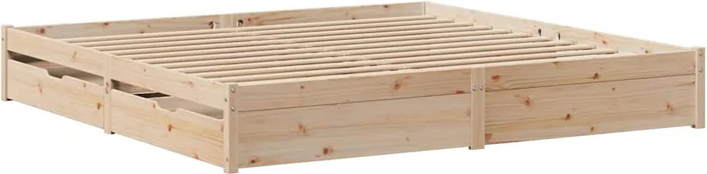 vidaXL tömör fenyőfa ágy matrac nélkül 180 x 200 cm