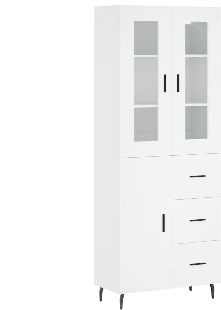 vidaXL fehér szerelt fa magasszekrény 69,5 x 34 x 180 cm
