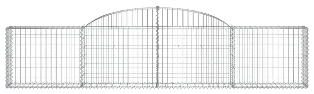 2 db íves horganyzott vas gabion kosár 300x30x60/80 cm