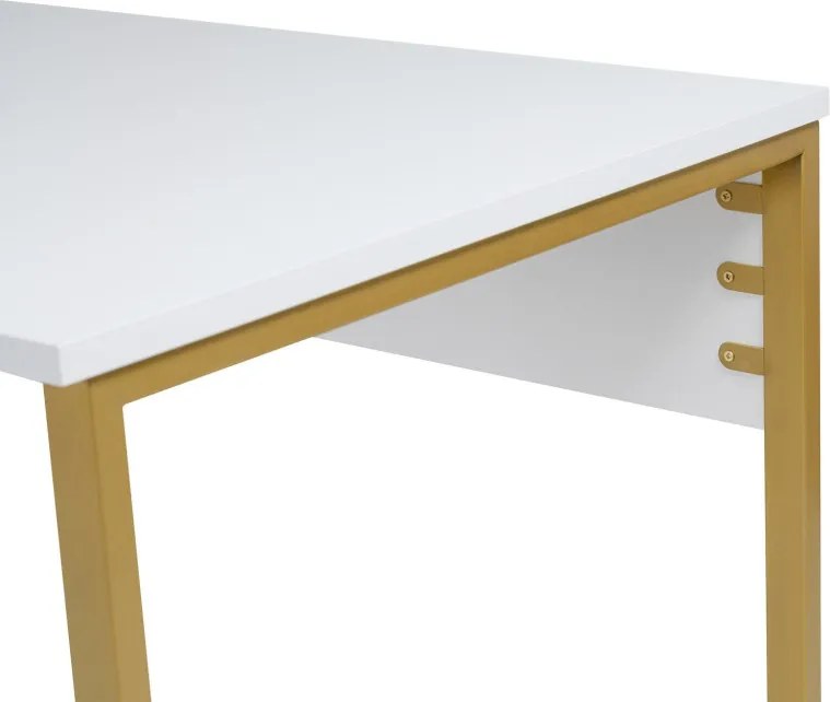 Twin Study Desk - fehér/arany íróasztal