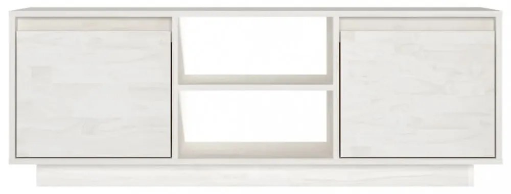 fehér tömör fenyőfa TV-szekrény 110 x 30 x 40 cm