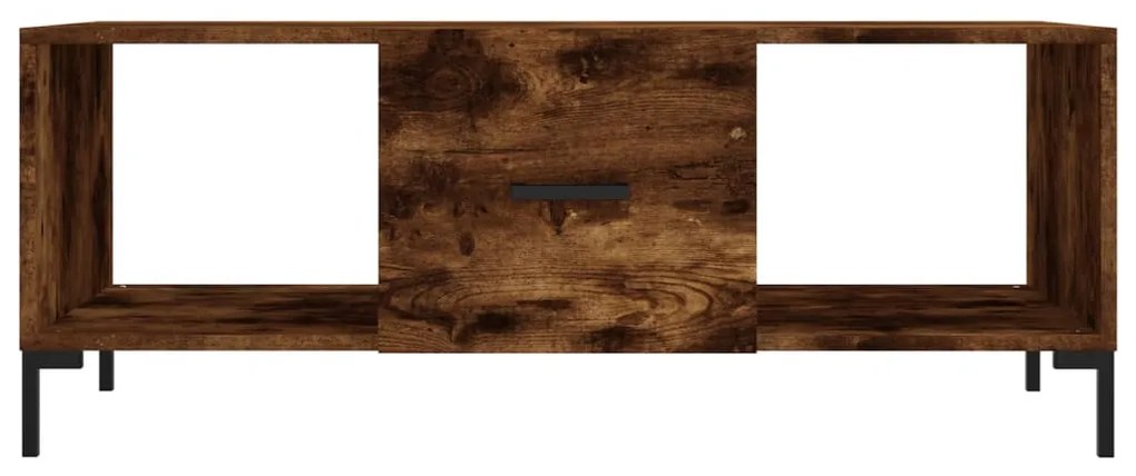 Füstös tölgy színű szerelt fa dohányzóasztal 102 x 50 x 40 cm