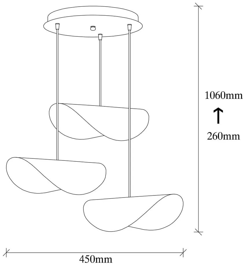 Fehér-aranyszínű függőlámpa fém búrával Sivani – Opviq lights