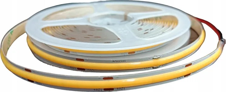Szalag 12V Cob 480 Led IP20 meleg fehér 8mm 11W 3000K 1m