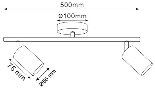 LED RGBW dimmelhető spotlámpa GOLDI 2xGU10/4,8W/230V aranyszínű