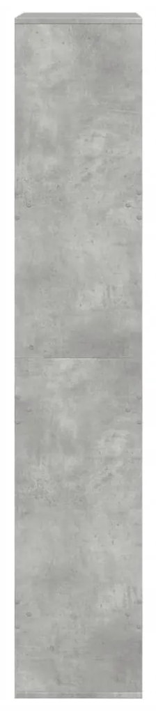 betonszürke szerelt fa könyvespolc 100 x 33 x 175 cm