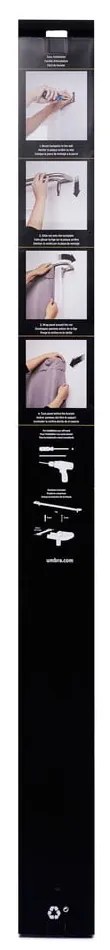 Rozsdamentes acél bővíthető-dupla függönykarnis 224 - 366 cm Twilight – Umbra