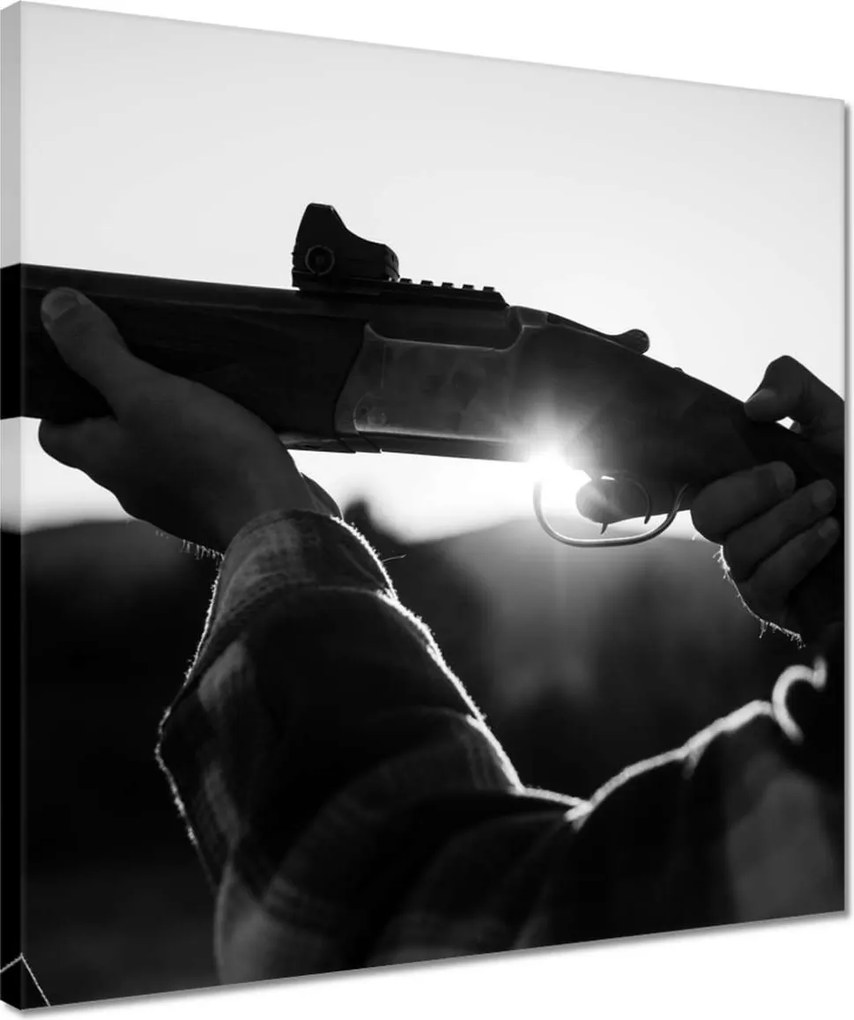 Vászonkép 40x40 Vadász puska